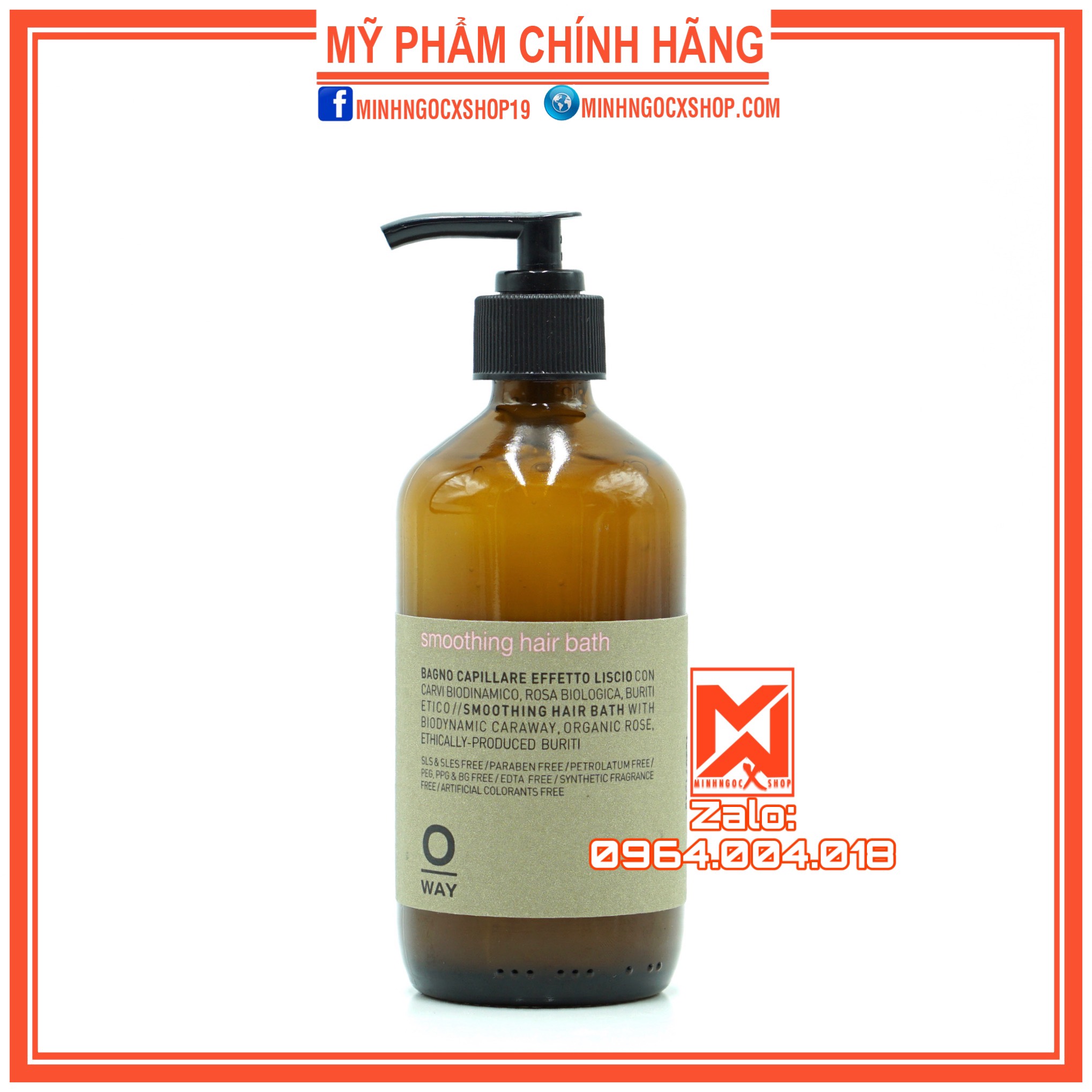 DẦU GỘI SIÊU MƯỢT OWAY SMOOTHING HAIR BATH 240ML CHÍNH HÃNG - Minh Ngọc  Xshop