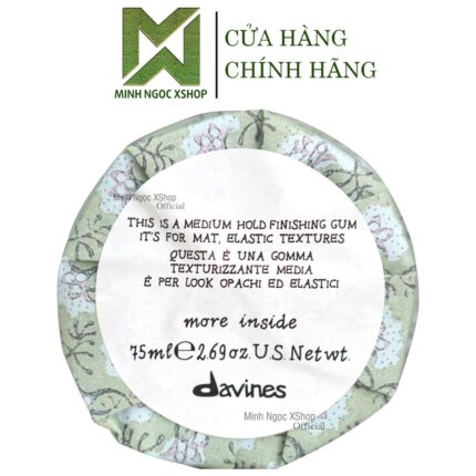 Sáp Vuốt Tóc Giữ Nếp Trung Bình Davines Medium Hold Finishing Gum 75ML