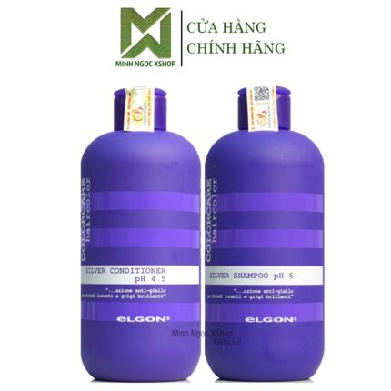 Dầu gội xả tím khử vàng Elgon Colorcare Silver 300ML, dành cho tóc tẩy